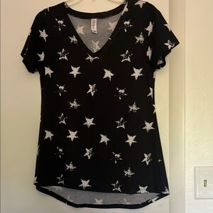 Lularoe Black Star Print Tshirt